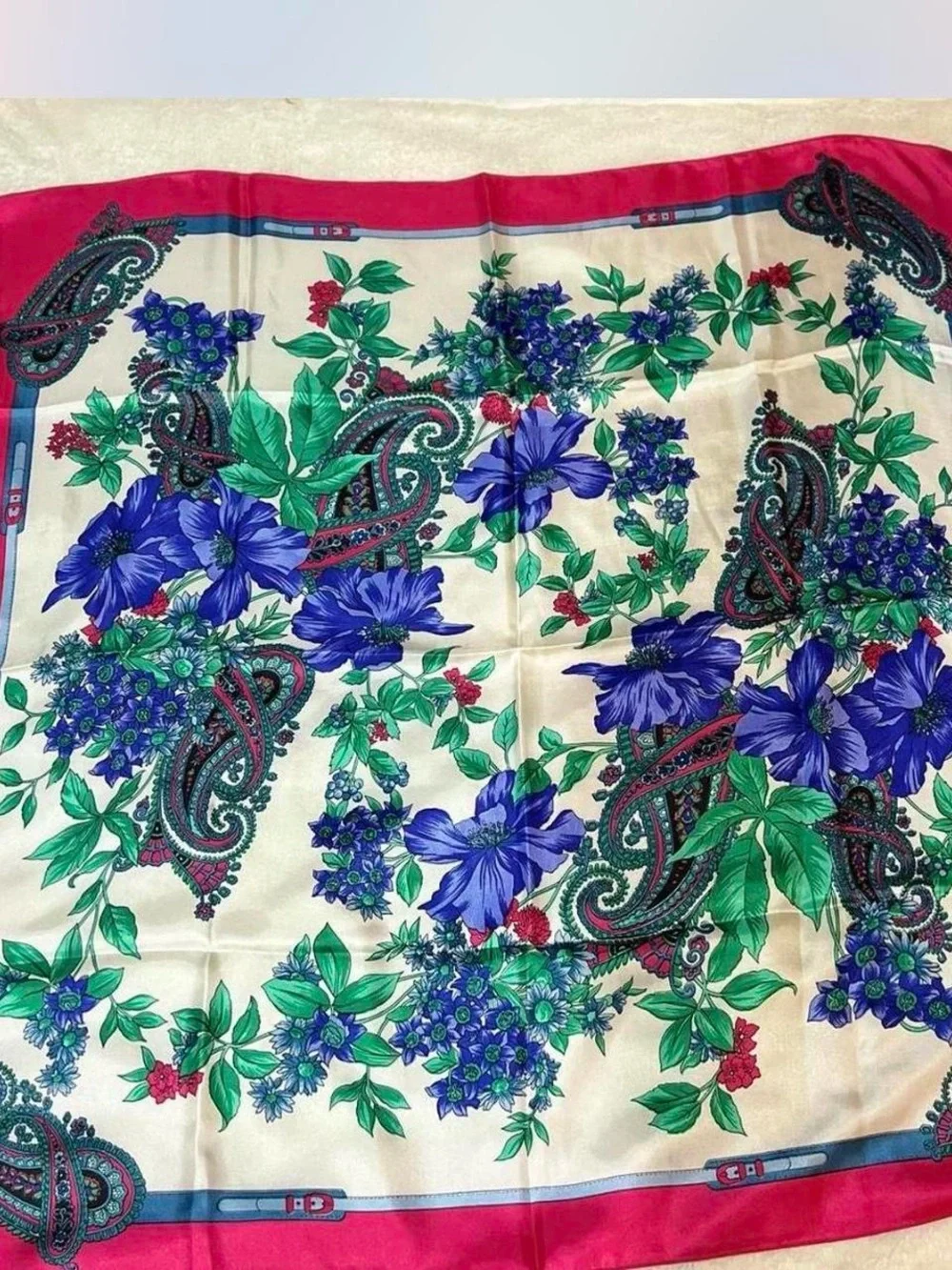 Four different print scarves for hair
